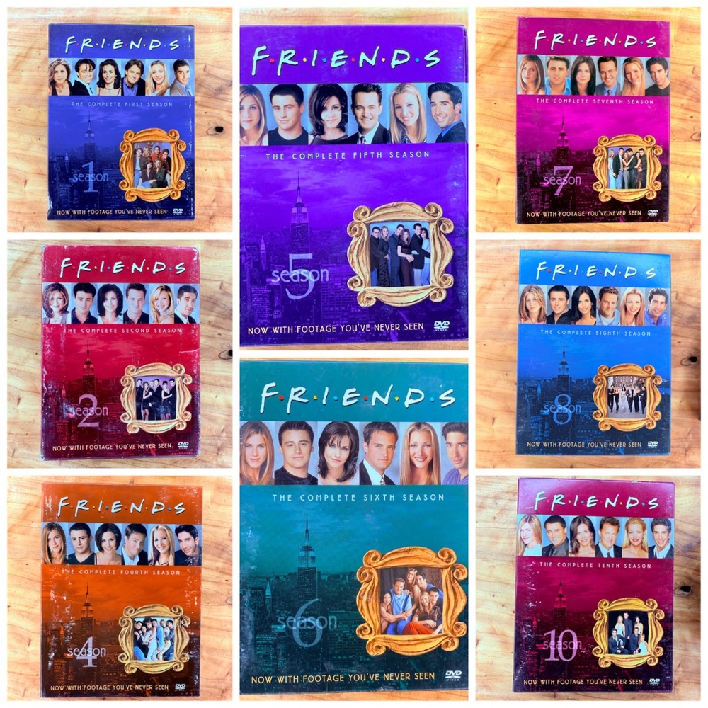 Friends tv show movie series one two four five six seven eight and ten dvd y2k